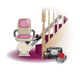 A stairlift in a house